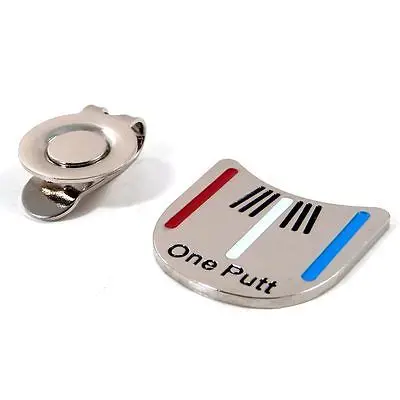 Pack of 6 Pcs One Putt Design Golf Ball Mark plus Magnetic Golf Hat Clip Golf Marker Drop Ship 5