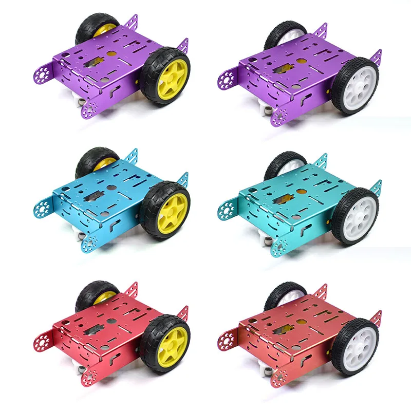 2Wd Car Education Toys 2Wd Alluminio New Alloy Car Chassis Smart Robot Car Chassis Smart Robot Kit Fai Da Te Mbot Car