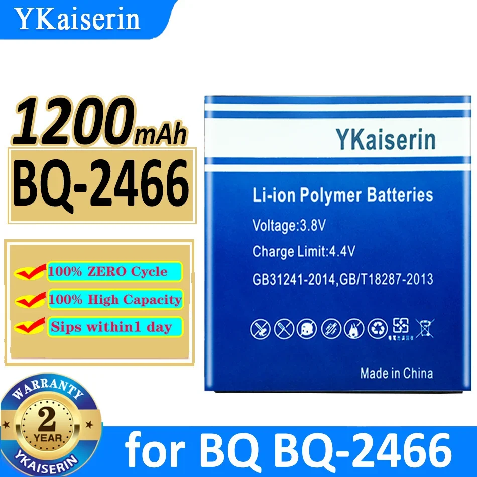 

YKaiserin 1200mAh Replacement Battery for BQ BQ-2466 Dream Duo Moile Phone Batterie Bateria Warranty 2 Years + Track Number