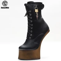 JIALUOWEI 7inch High Heel New Fancy Ponyplay bootfetish Ankle Platform Boots In Stock Fast Shipping Size36-46 - Image 2