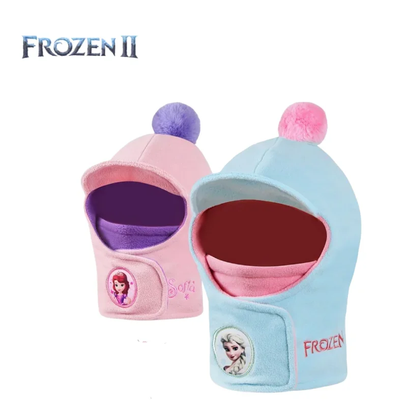 

Frozen anime Princess Elsa cute cartoon children's comfortable hat scarf one-piece scarf winter warm mouth hood ear protection