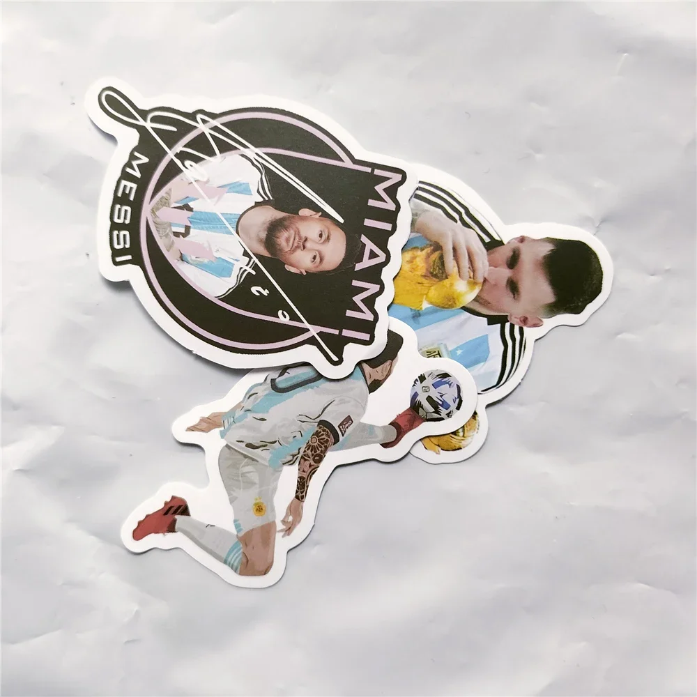 Sports Star Messi Poster Paper Waterproof HD Wall Stickers for Bedroom Cups Car Bar Wall Decoration Sticker 10/20/30/52Pcs