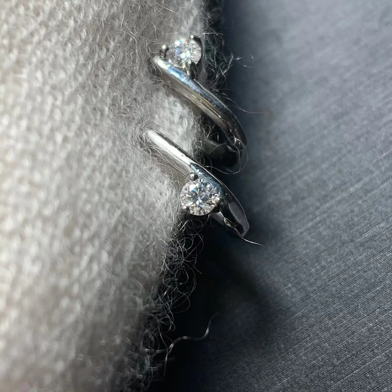 Vintage Moissanite Diamonds Hoop Earrings Simple Classic  Gemstone Jewelry Handmade