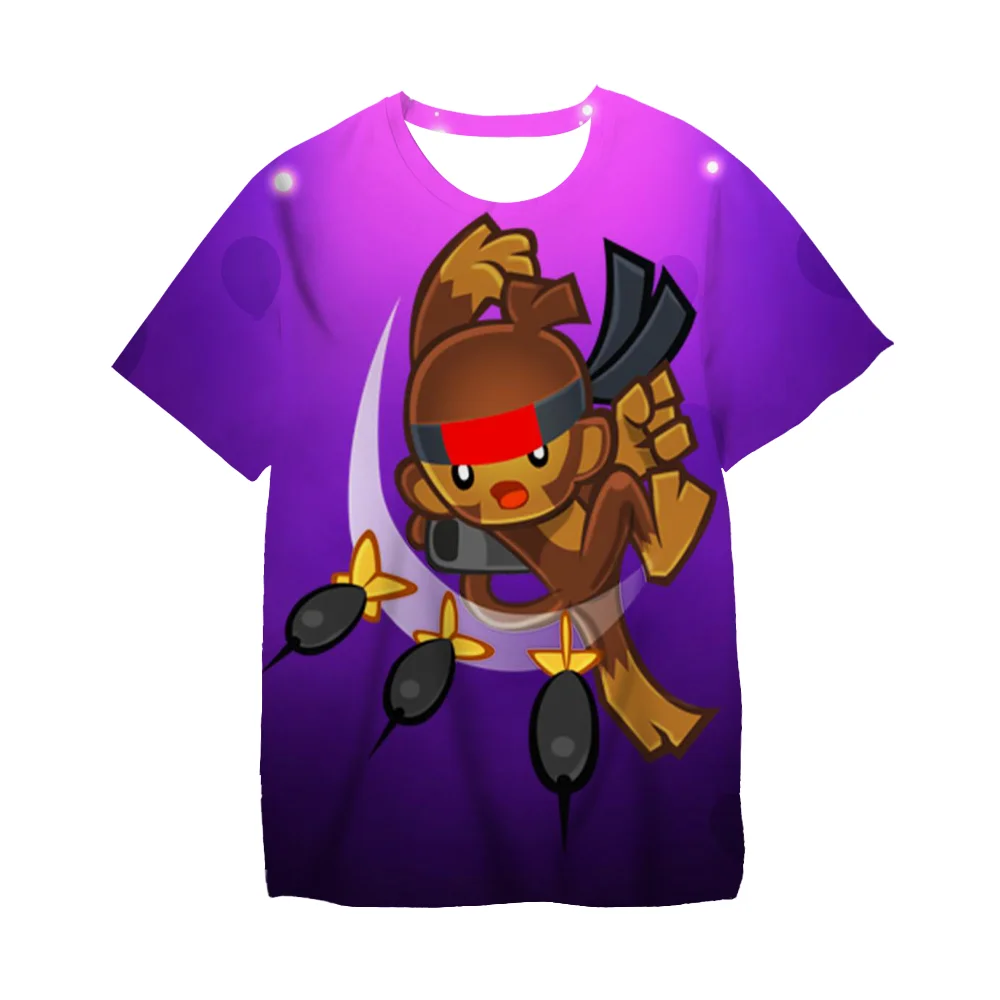 Boys Hot Video Game Bloons TD6 Summer T Shirts Kids Cartoon 3D Print T-shirts Children Clothing Fashion Girls Short Sleeve Tops t shirt kid rock Tops & Tees