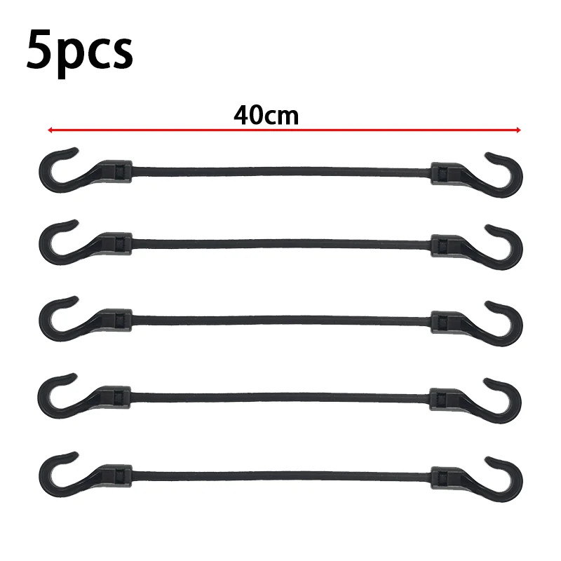 5/10 stücke 40 cm Dehnbare Bungee-seil Mit Haken Vielseitig Elastische Gummi Seil Radfahren Gepäck Bindung Seile Camping Zubehör – Detail 10