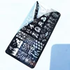 Christmas Nail Stamping Plate Winter Nails Design Nail Art Printing Stencils Nail Stamp Templates Snowflake Nail Template Tools 6
