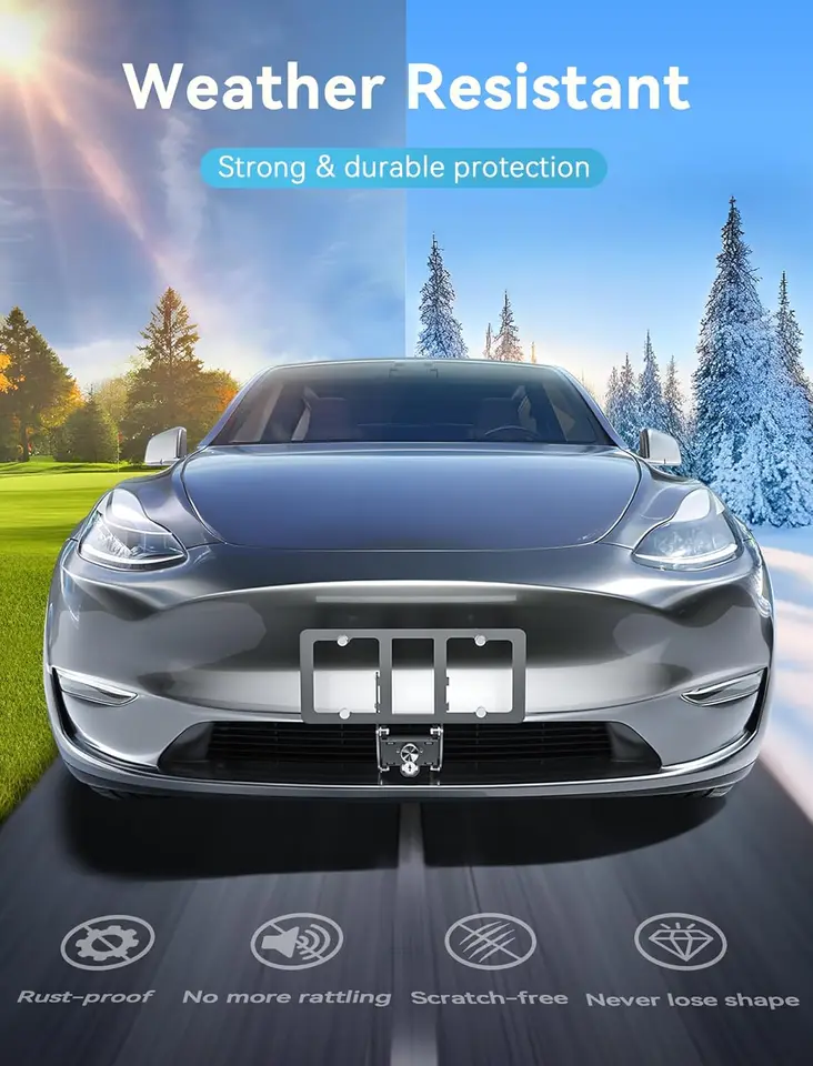 ☆新品　テスラ　カープレート Amazon | テスラ用3Dブラックナンバープレートフレーム | 外装