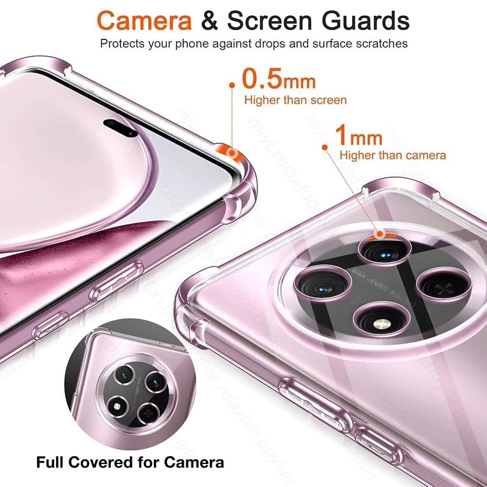 Transparent TPU Shockproof Case with Airbag Protection
