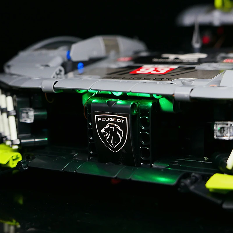 DIY RC LED Light Kit For LEGO 42156 PEUGEOT 9X8 24H Hybrid Hypercar   (Only LED Light,Without Blocks Model) 3
