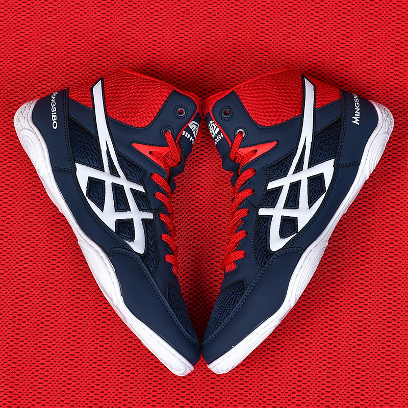 Description Picture 6 of itemProfessional Wrestling Shoes Youth Mesh Breathable and Anti Slip Boxing Wrestling Fighting Sports Shoes Fitness Training Shoes