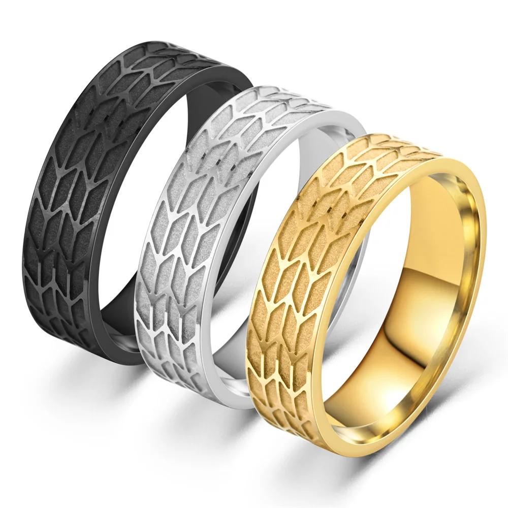 Gold Silver Color Cool Motorcycle Tire Rings Punk Hip Hop Biker Rings Accessories For Men Women Fashion Party Nightclub Jewelry