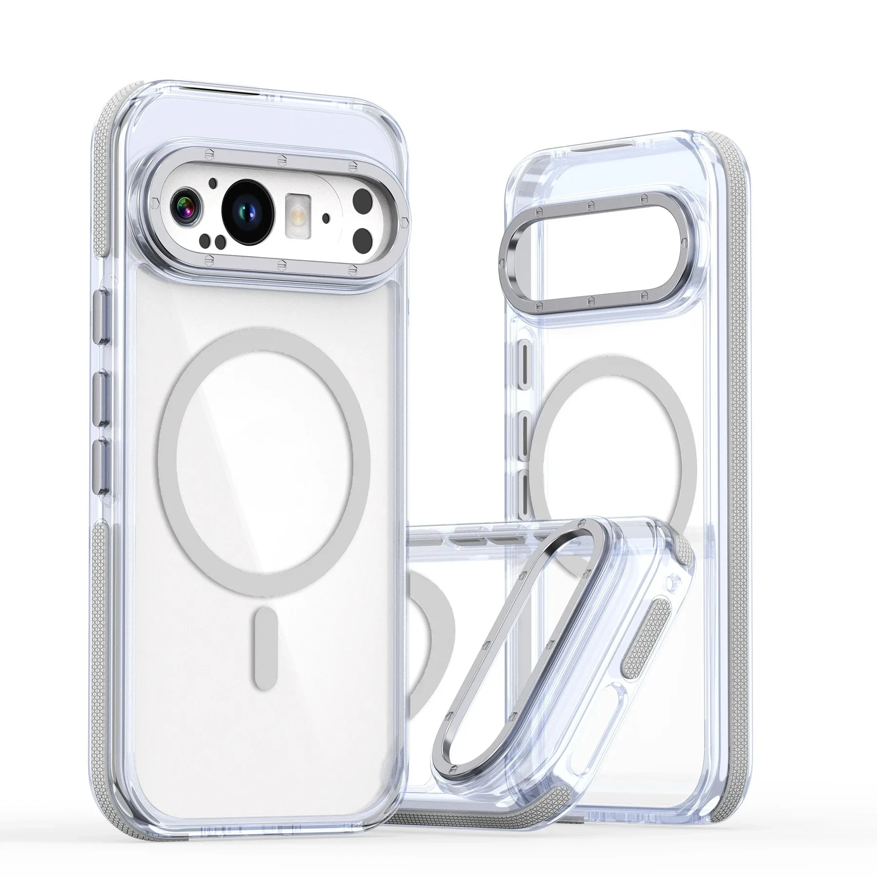 Luxury High-Transparency Magnetic Phone Case with Magsafe Compatibility and Shockproof Protection