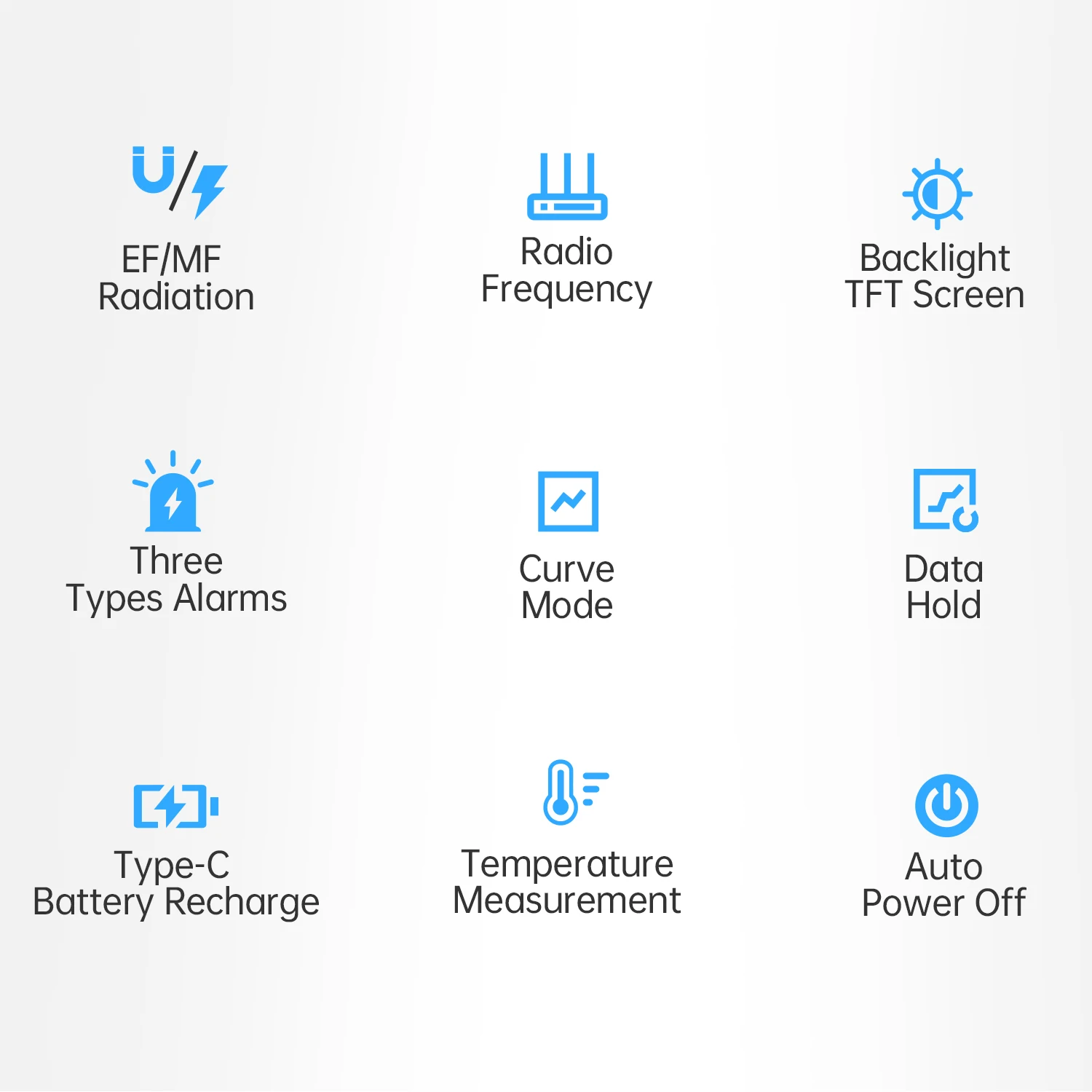 FNIRSI ERD-10 EMF 미터 방사선 감지기 RF 테스터 가전제품 전자파 분석기 전자기장 분석기 (가정용 전자레인지, 와이파이, 건강 안전용)