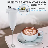 Milk Frother Handheld Mixer Electric Coffee Foamer Egg Beater Cappuccino Stirrer Mini Portable Blenders Home Kitchen Whisk Tool 5