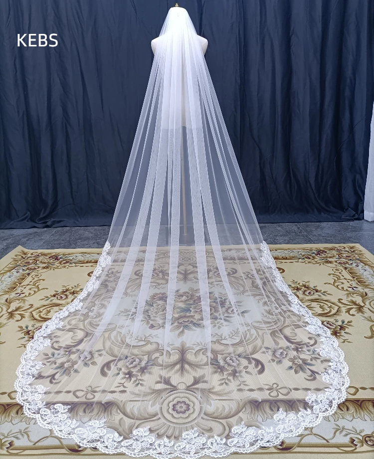 Bridal Veil Selfie Bridal Veil Long Lace Tiara Metal Comb Wedding Accessories