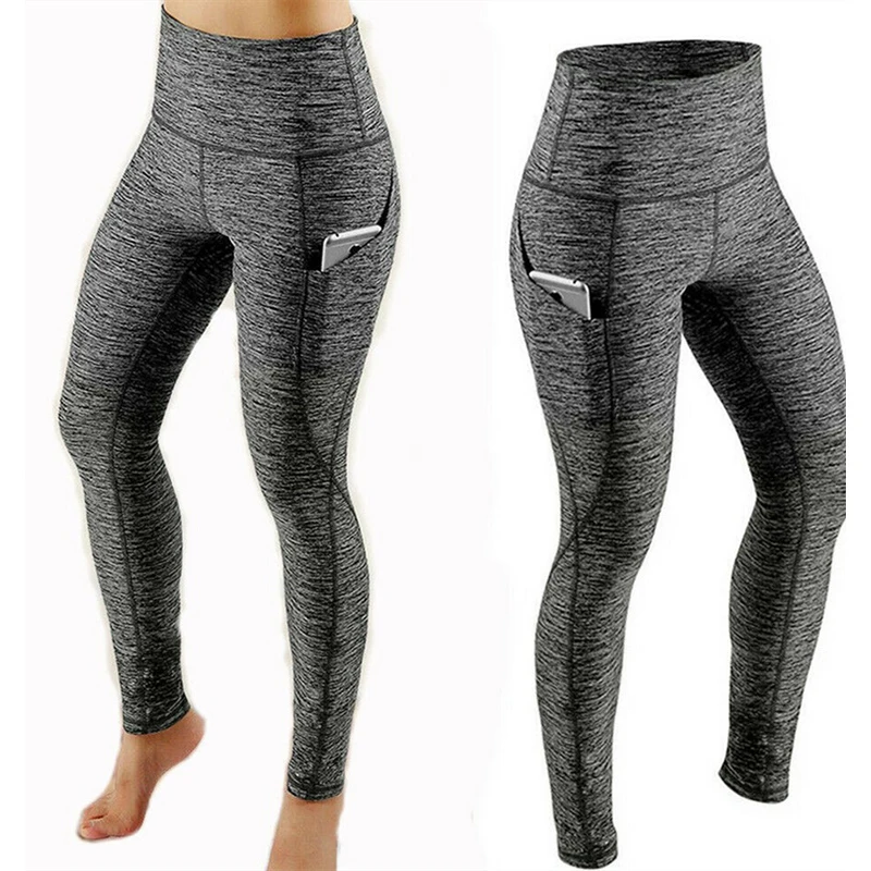 High Elastic Leggings Sports Leggings Women's High Waist Hip Lifting Yoga Pants Running Fitness Training Pants Black