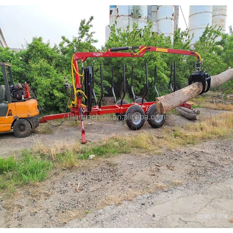 Рисунок 4 - Трактор, прицеп для резания лески с краном