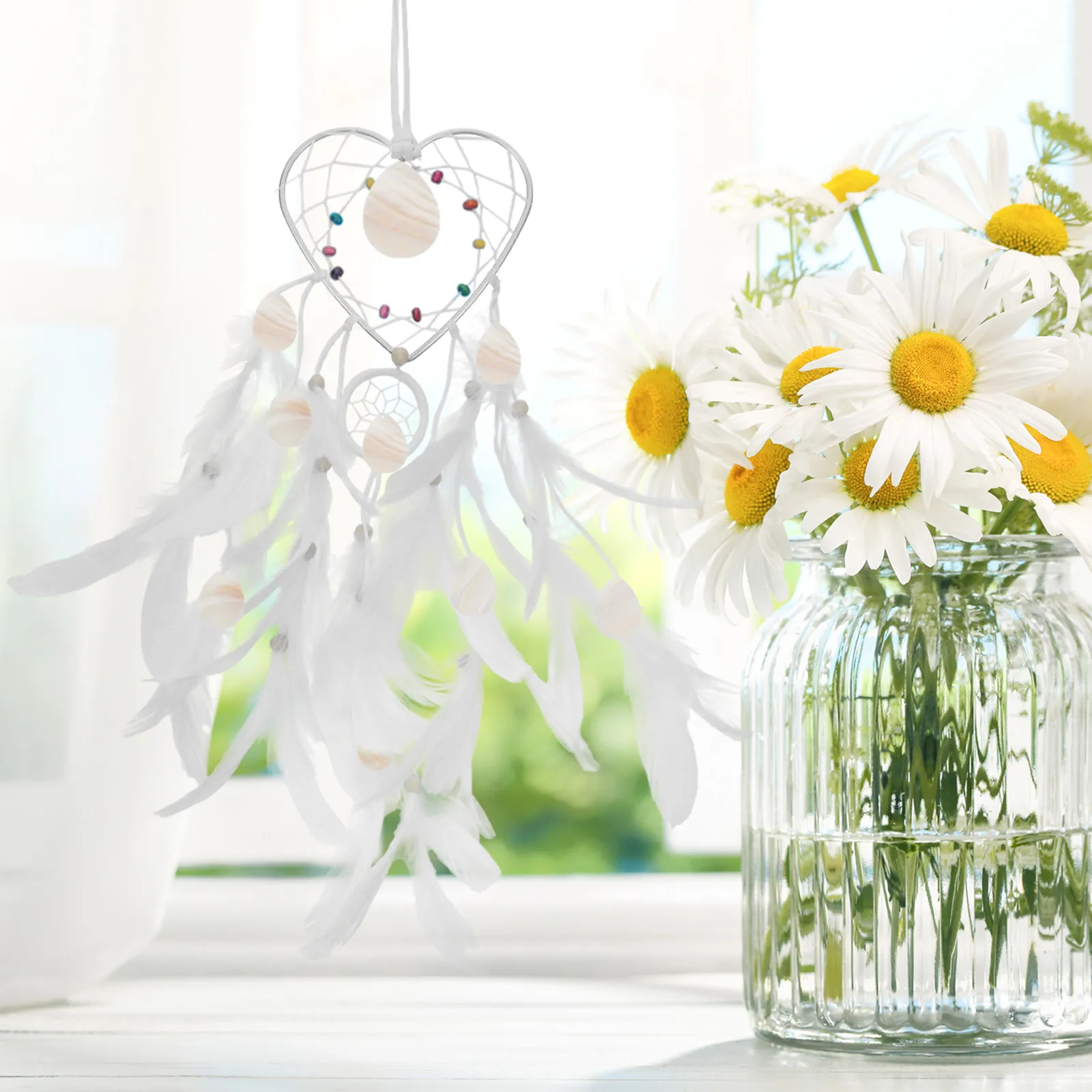 10개 드림캐쳐 철제 링 하트 모양 금속 공예 링 DIY 마크라메 드림캐쳐 용품 와이어 화환 프레임