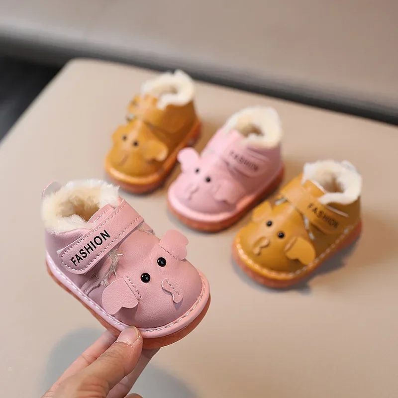

Called Shoes Infant and Toddler Walking Soft Sole Men's and Women's Baby Shoe Plush Cotton Shoes 0-1-2 Years Old Winter