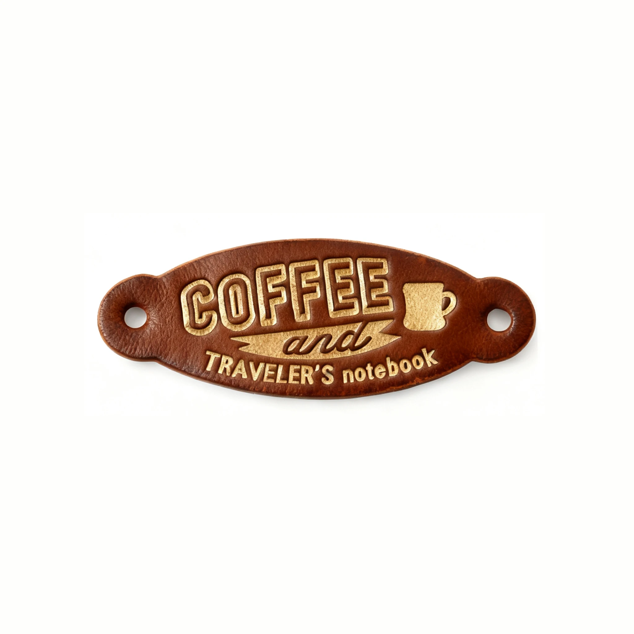 Vintage-Reisetagebuch aus braunem Leder, 6 x 2,3 cm, gebräuntes Logo-Etikett und Kantenschutz, TN-Tagebuch-Zubehör mit Kaffee-Motiv – Detail 19