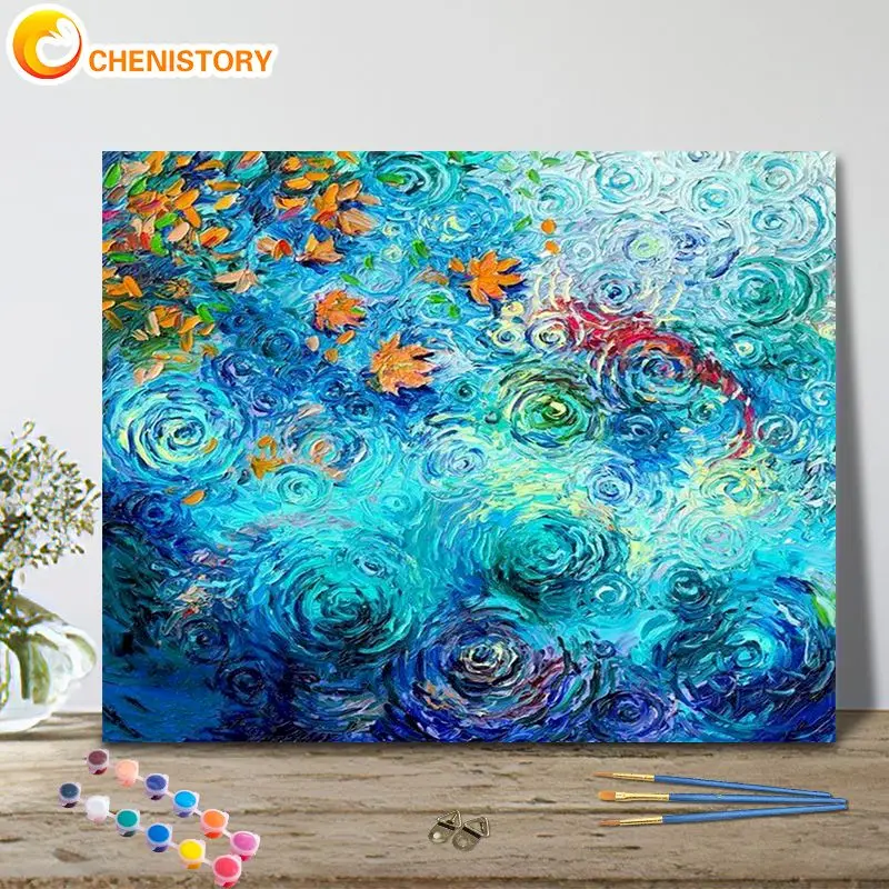 

CHENISTORY Painting By Numbers With Frame Abstract Landscape Painting Pictures By Numbers Wall Art Gift Modern Home Decor