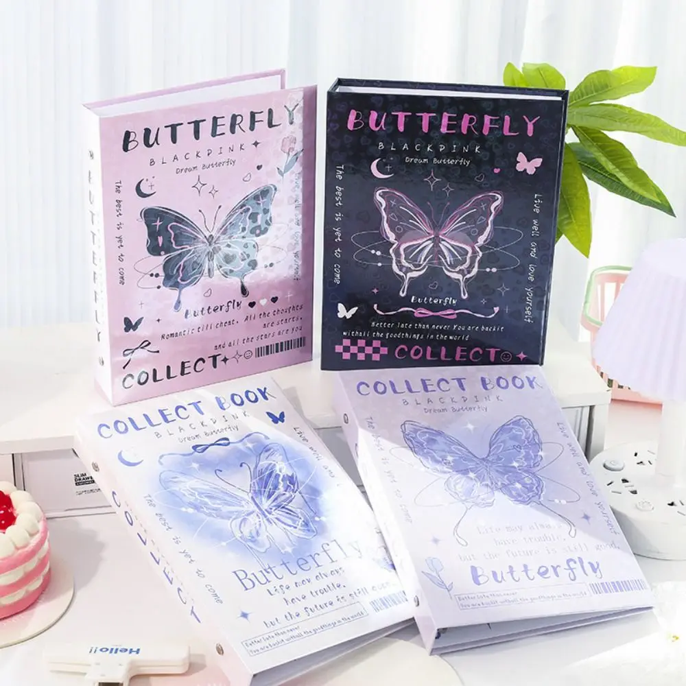 나비 루즈 리프 아이돌 사진 앨범, 쉘 A5 포토카드 바인더 컬렉션 북, 인스 레이저 A5 아이돌 사진 카드홀더