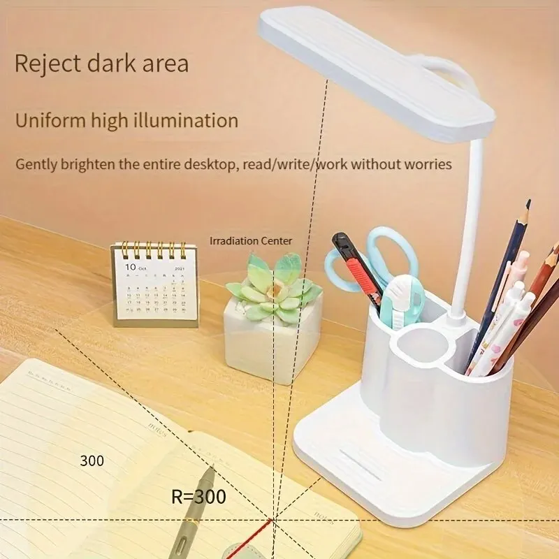 Desk Lamp Eye Protection Study Dormitory Rechargeable Writing Reading Bedroom Bedside Lamp 3800 Battery Life Stepless Dimming desk lamp