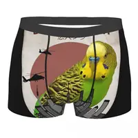 Budgiezilla Budgie Budgerigar Parakeet Parrot Giant Monster Men Boxer Briefs Underwear Highly Breathable Birthday Gifts 1