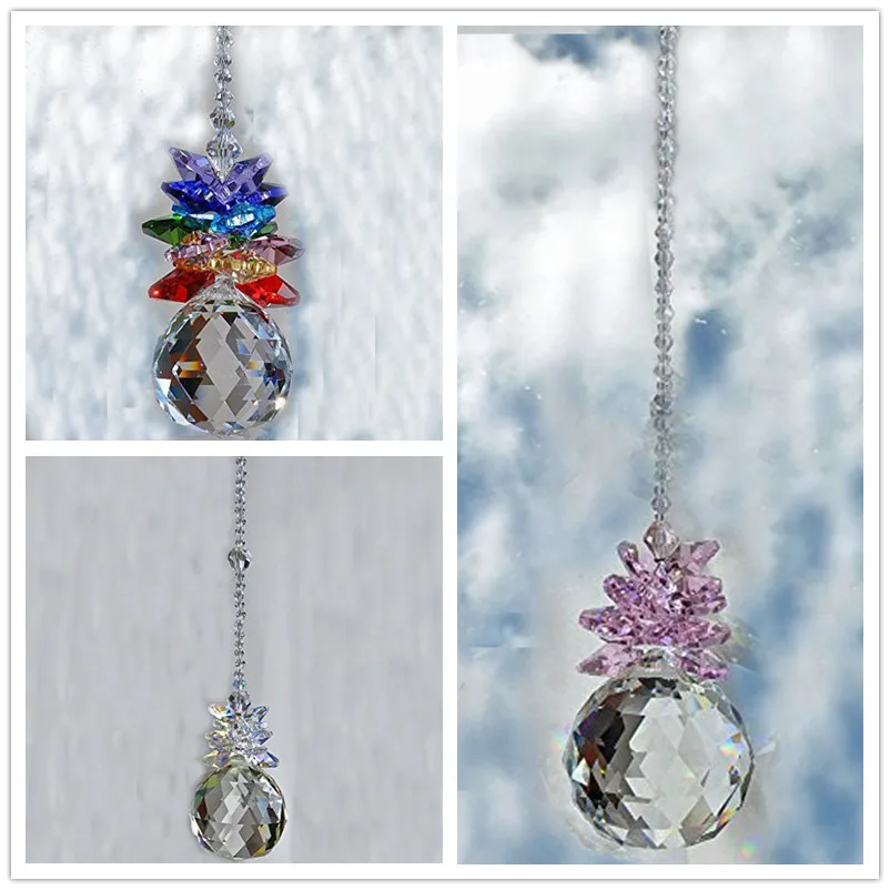 Crystal Ball Prism Suncatcher Rainbow Pendants Maker Hanging Crystals Prisms for Windows Home Garden Christmas Day Party Wedding sun catcher crystal pendant sun catchers window ornament