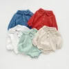 Baby Solid Color Romper Infant Boys Girls Baby Lapel Bodysuit Cotton Soft Jumpsuit 0-24 Months 2