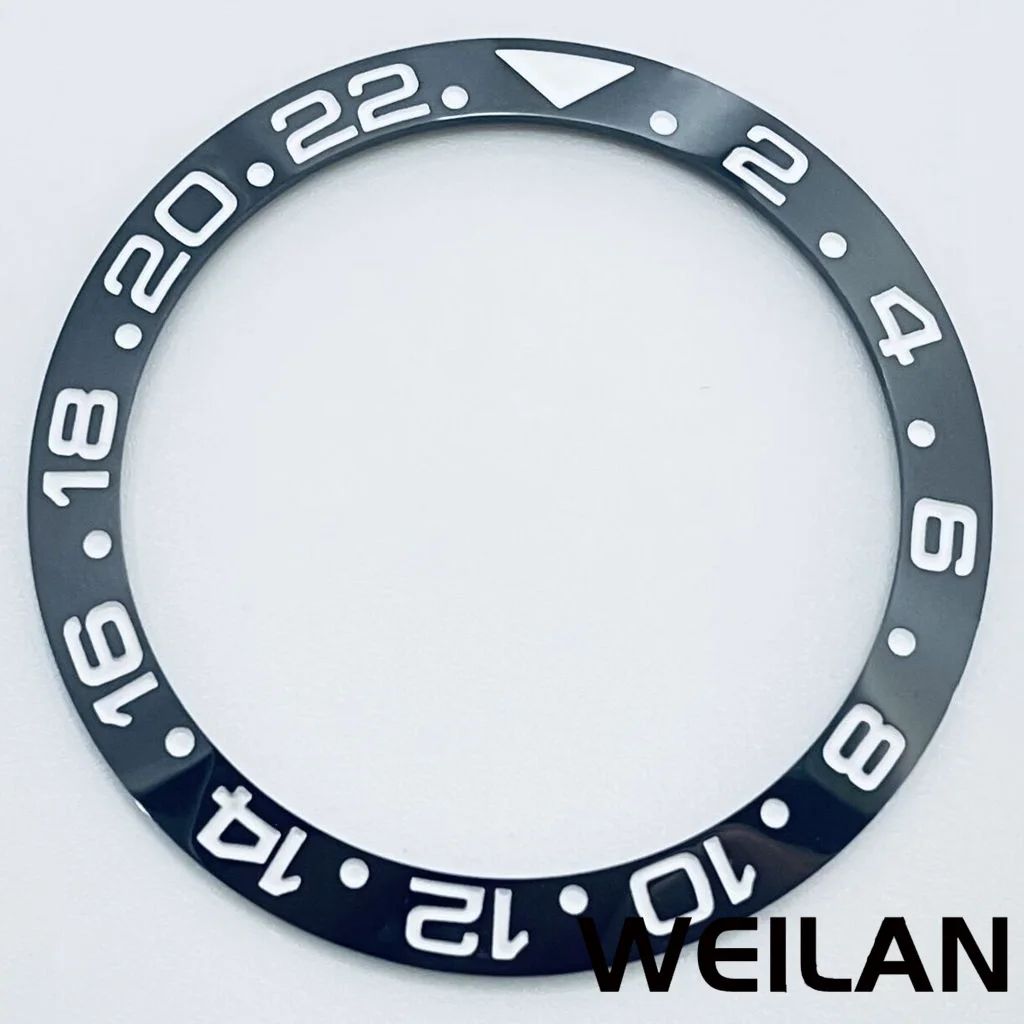 Ceramic & Aluminum GMT Diver-Style Bezel Insert for 40mm Cases - Premium Diving Accessory