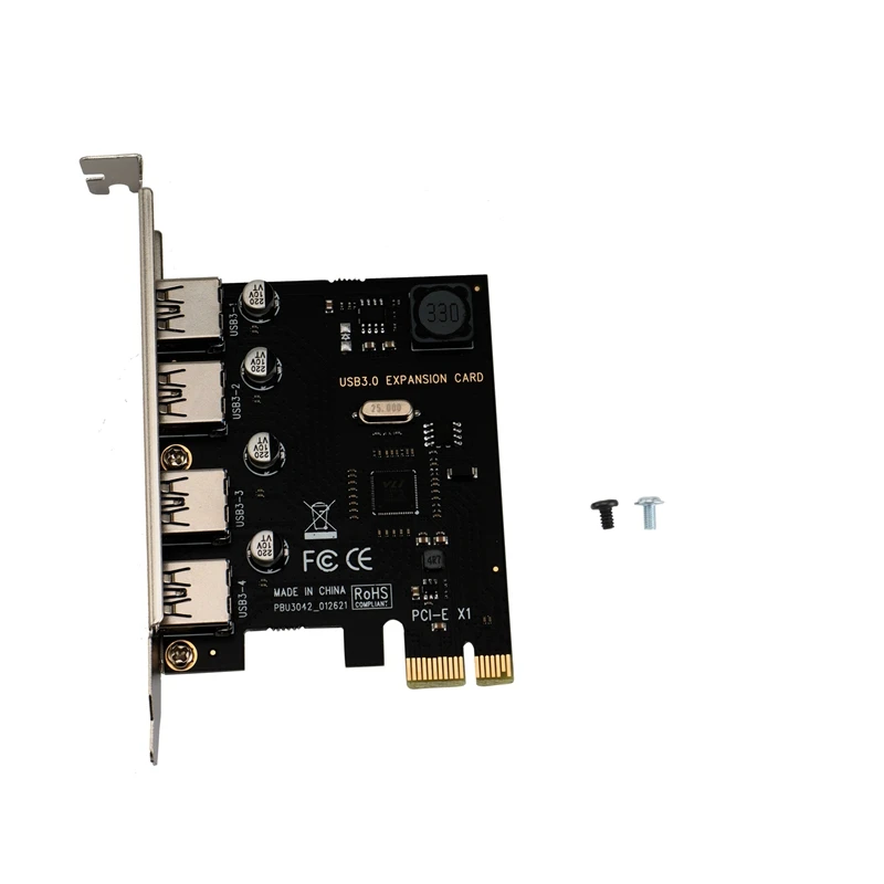

PCI-E To USB3.0 Expansion Card Four-Port High-Speed Desktop USB3.0 Expansion Card 4-Port Rear VIA