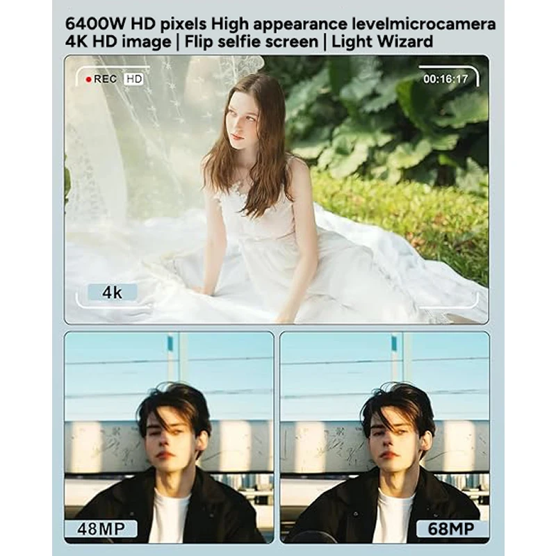 4K Digital Camera CCD 180° 16X Digital Zoom Vintage Vlog Video Recorder Portable Digital Photography Flip Screen Selfie Camera - Image 6