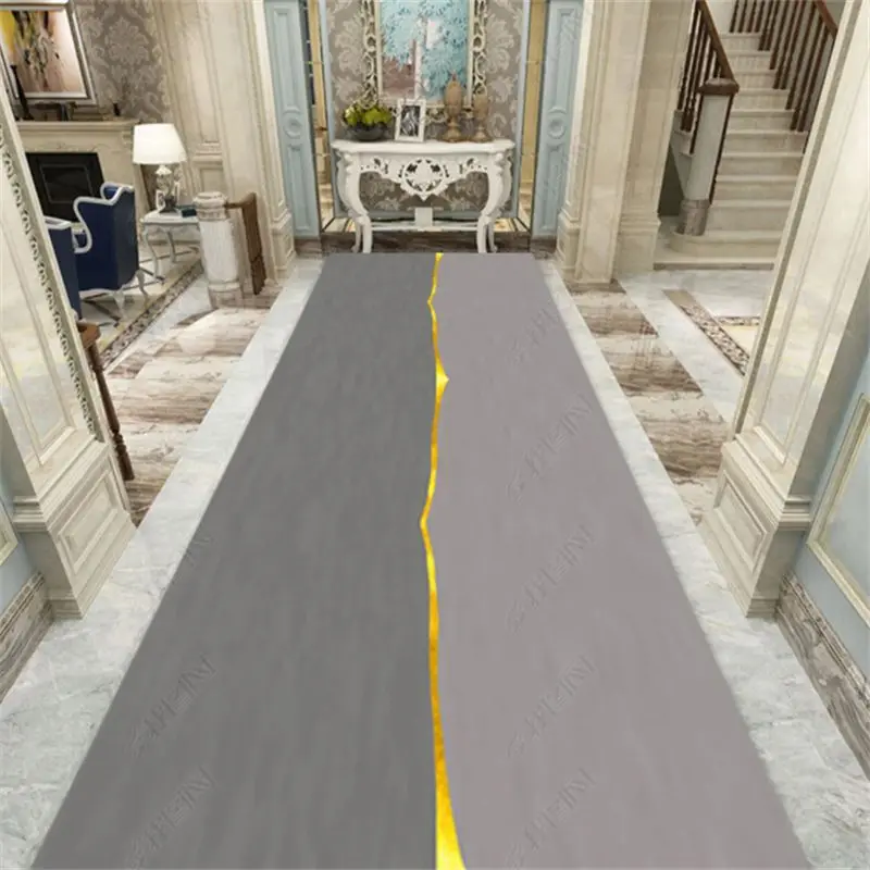 European Style Carpet Corridor Hallway Long Strip Rugs Stairway Runners Customizable 2M/3M Floor Mat Home Porch Entry Doormat