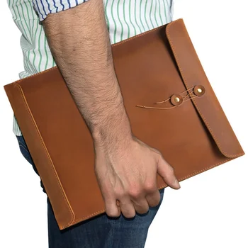 Cartella portadocumenti in pelle A4 borsa portadocumenti semplice di grande capacità valigetta di moda Data Contract Bill File Bag Office Paper Organizer