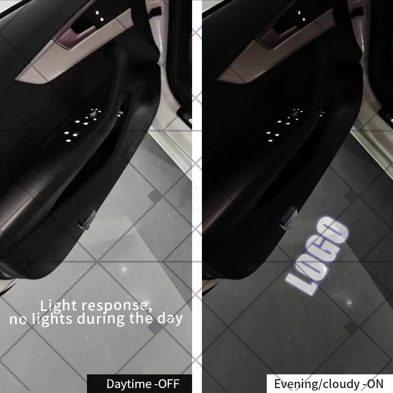 1/2Pcs For FR Logo Tarraco Ibiza Ateca Leon Born Cordoba Formentor Car HD Projector Lamp LED Auto Door Welcome Light Accessories