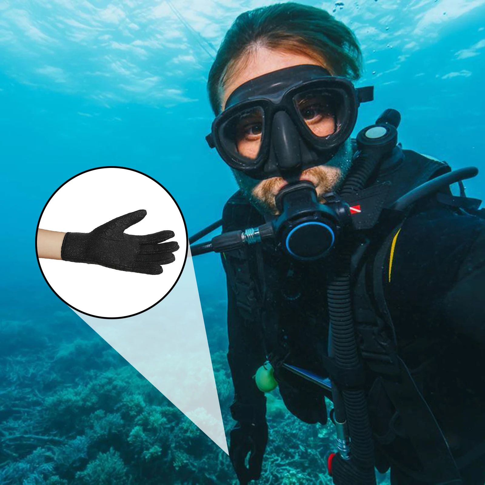 1.5mm Neoprene Diving Gloves Non-Slip Surfing & Snorkeling Gloves for Snorkel & Paddle Board