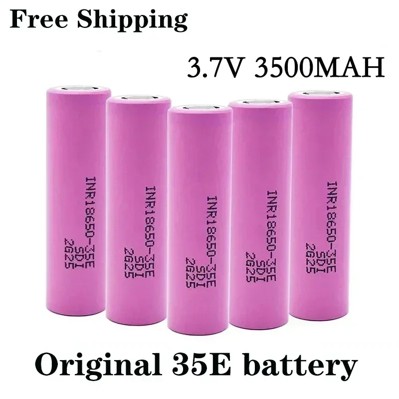 

New Origineel Voor 18650 3500Mah 20A Ontlading INR18650 35E 1-10PCS 3.7V Li-Ion Oplaadbare Battery+free Shippin