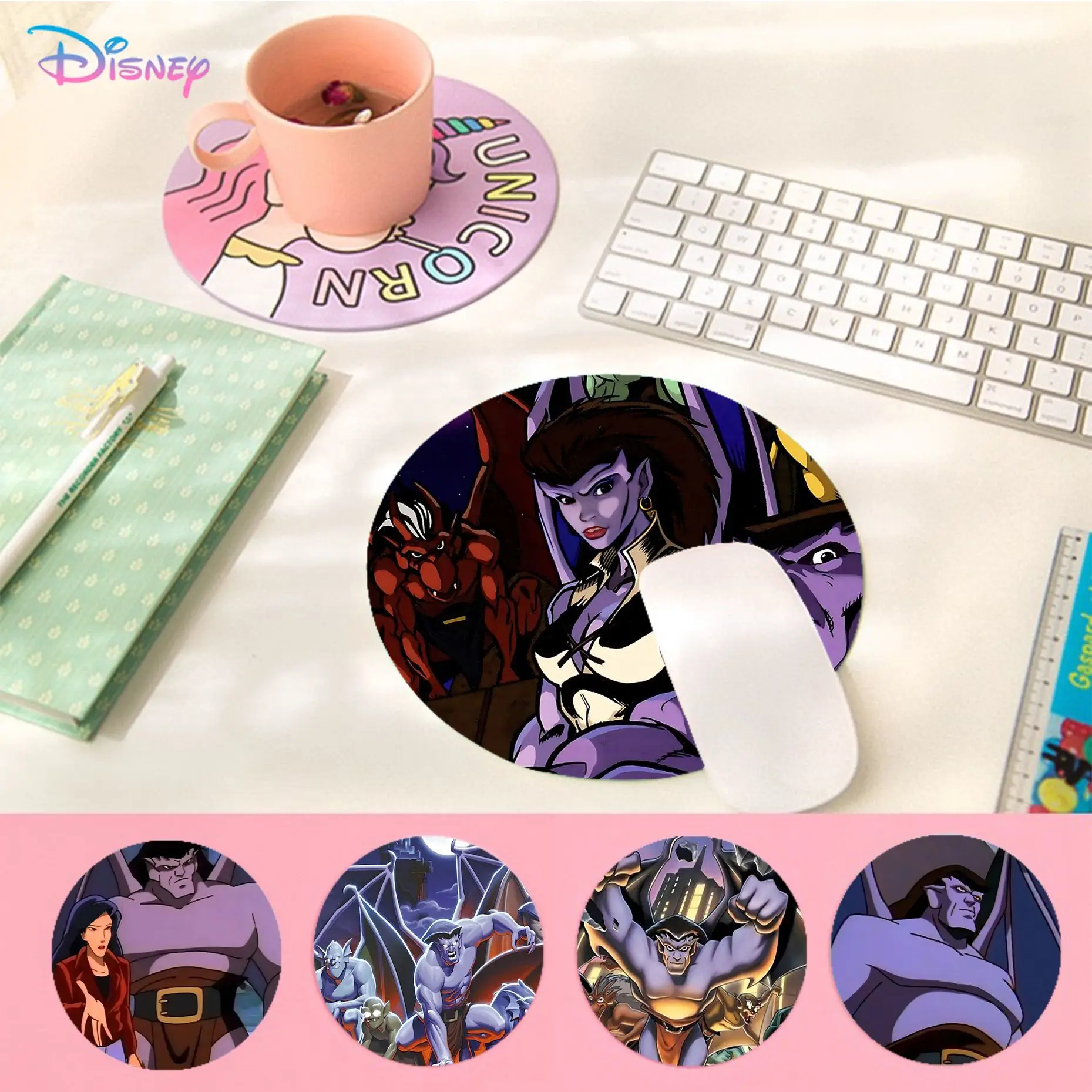 Disney Gargoyles Mousepad Small Round Speed Version Gioco Computer Tastiera Office Table Mat Pc Laptop Mouse Mat Desktop Mat