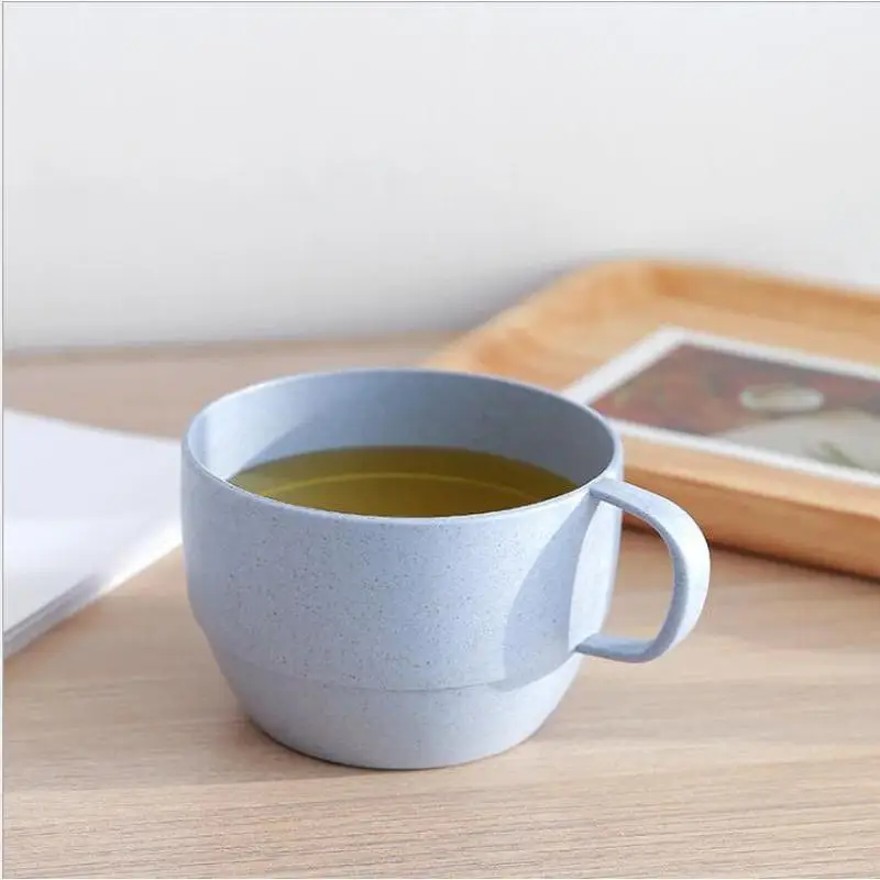 Practical New Wheat Straw Milk Cup European Style Coffee Tea Mug Simple Breakfast Drinking Cup Eco-friendly Drinkware