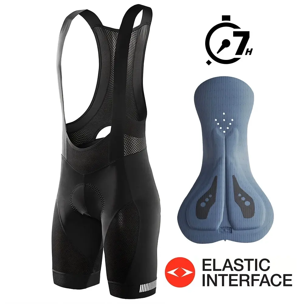 Men Cycling Bib Shorts 7 Hours Bicycle Clothing MTB Road Bike Clothes ELASTIC INTERFACE PARIS HP MEN Women Padded Tights