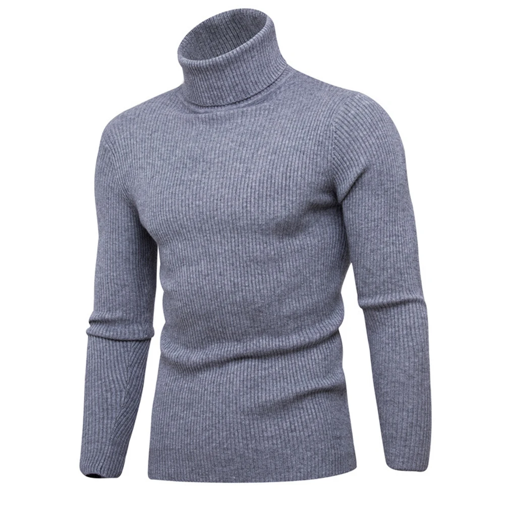 Mens Turtleneck Sweater Pullover Thermo Shirt Long Sleeve Jumper Tops Warm Casual Slim Fit T-Shirt Thermal Underwear
