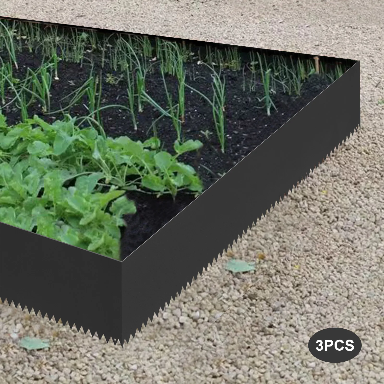 3pcs 40 x 8 Inch Steel Landscape Edging Garden Edging Border for Landscaping