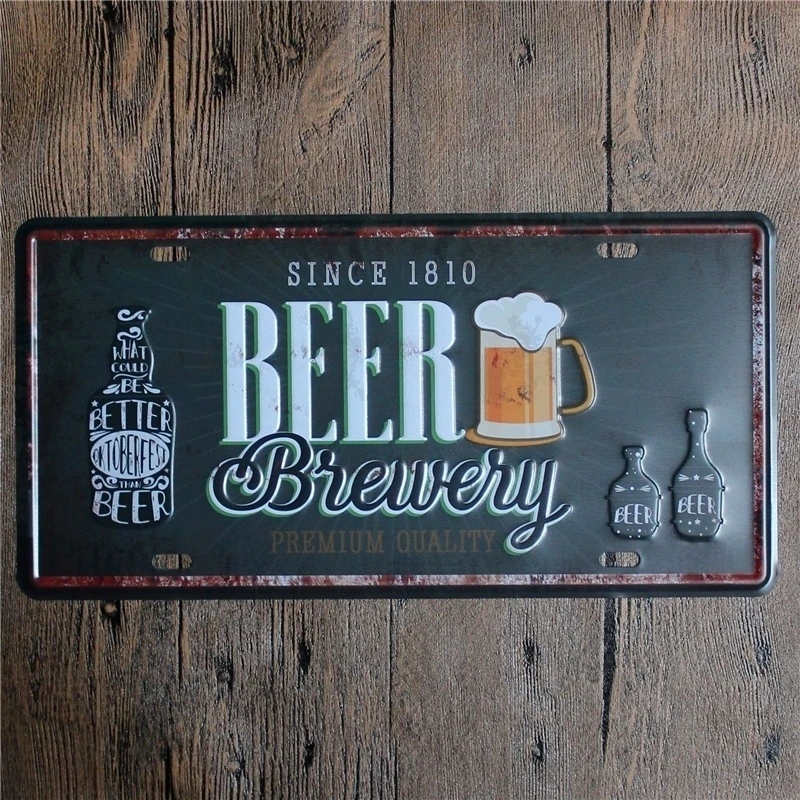 beer brewery metal Tin Sign 15 *30 cm sticker Decor Bar Pub Home Vintage Retro Poster comic sticker plate plaque [ kelly66 ] belgian beer duvel la chouffe leffe hertog jan paulaner tin art metal sign home decor painting 20 30 cm size dy190