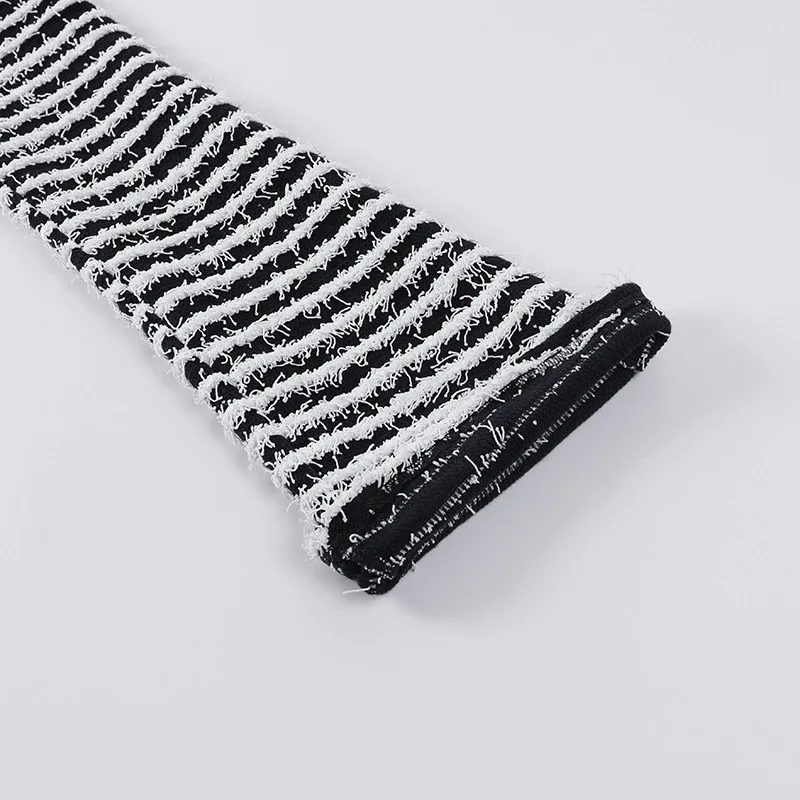 Y2k Striped Knitted Pants