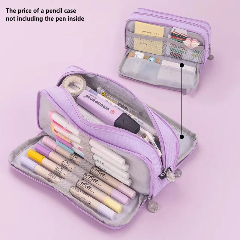 Opera Astuccio Portamatite Grande Capacità Con 3 Scomparti - Stile Cinese Classico, In Tessuto Oxford Impermeabile, Con Manico, Per Scuola E Ufficio - 2