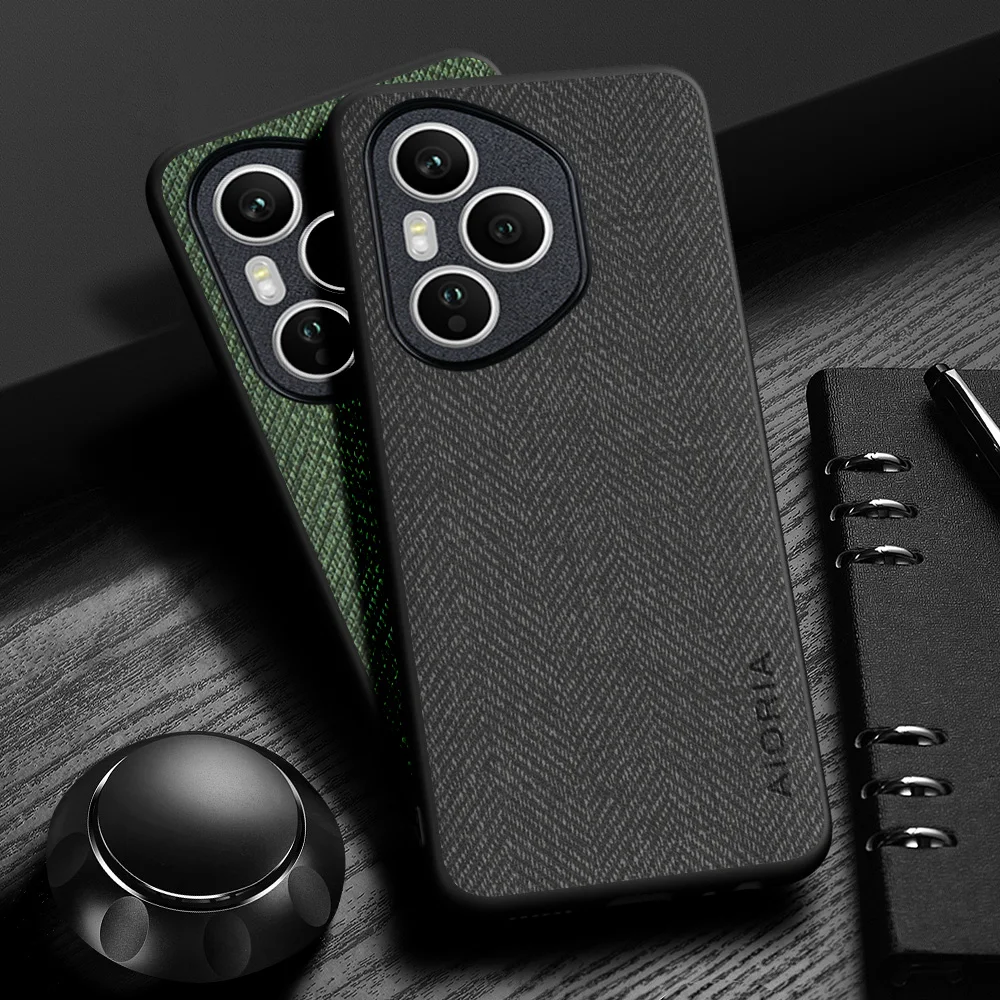 Elegant Leather Wood Grain Case - Sleek and Durable Design