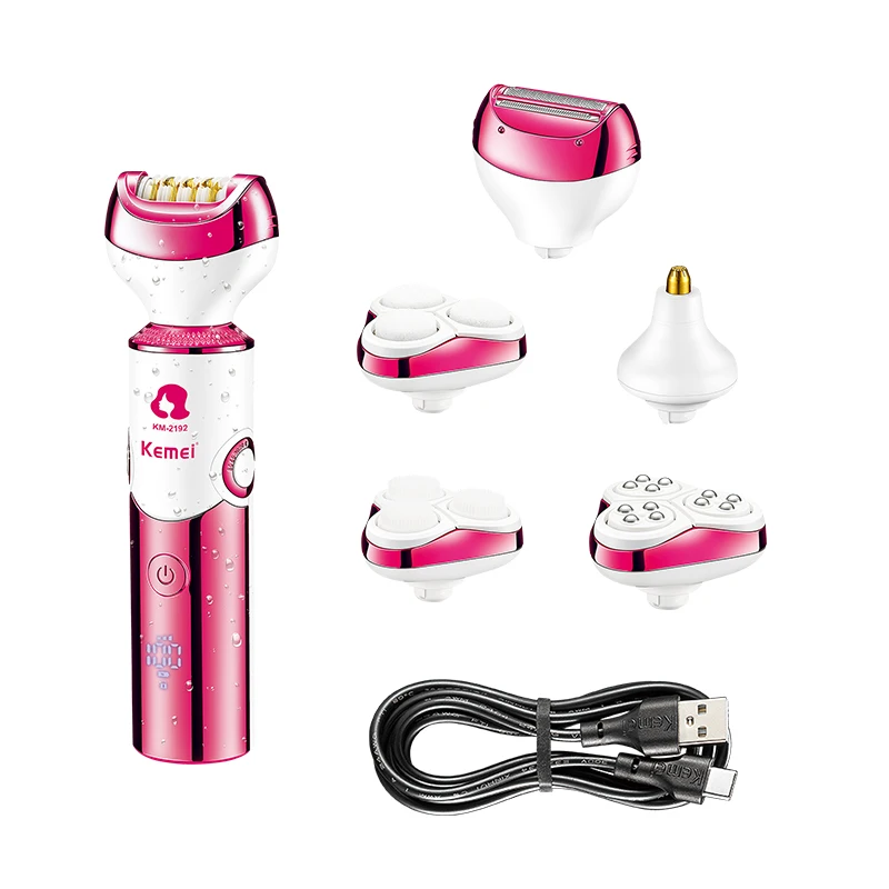 KEMEI Km-2192 Rechargeable Professional Epilator Hair Removal Electric Hair Epilator Lady Shaver For Women 3