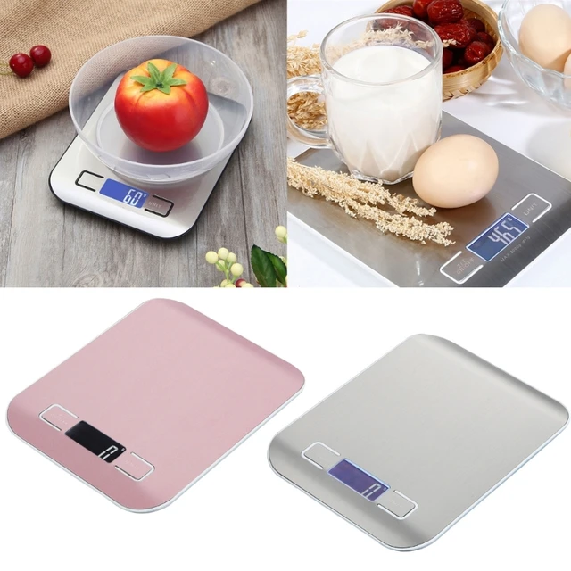 Kitchen Food Scale 5/10kg Accuracy 1g Stainless Steel Digital Scale With  Tare Function For Weight Grams & Oz For Cooking Q84d - Weighing Scales -  AliExpress