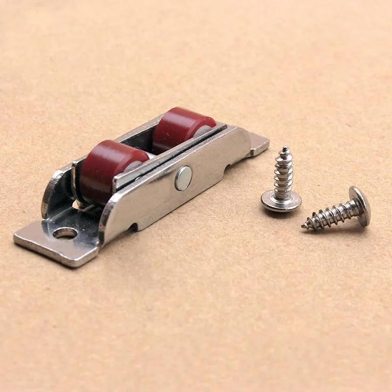 4Pcs/lot Stainless Steel Door 88 Type Window Silent Nylon Pulley Wheel Sliding Door Fittings Glass Sliding Rollers